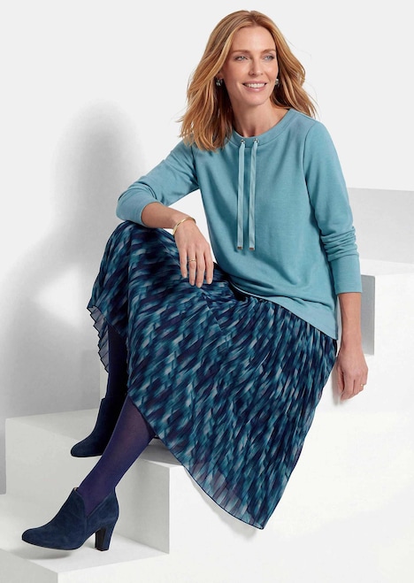 Sweatshirt mit U-Boot-Ausschnitt