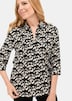 GOLDNER Blouse met print Overhemdblouse met doorlopende knopenlijst