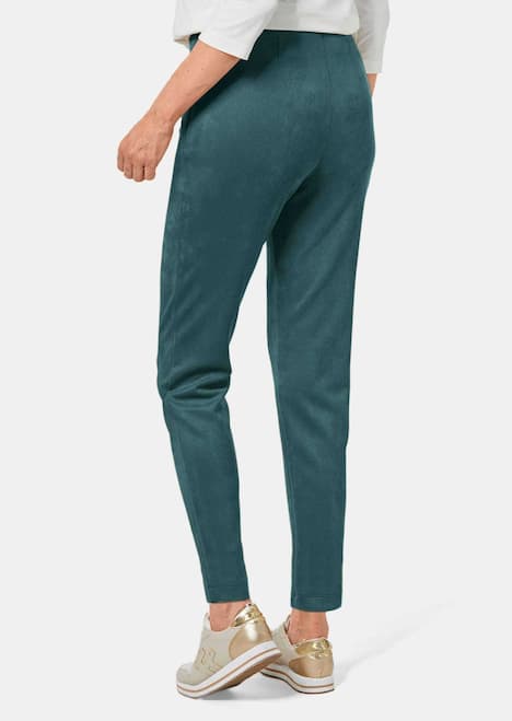 Moderne Leggings in trendigem Velourslederimitat