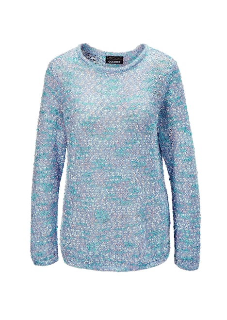 Opvallende, los gebreide trui van bandgaren