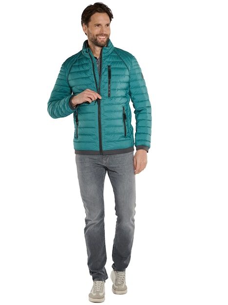 Herren Steppjacke regular , Tuerkis