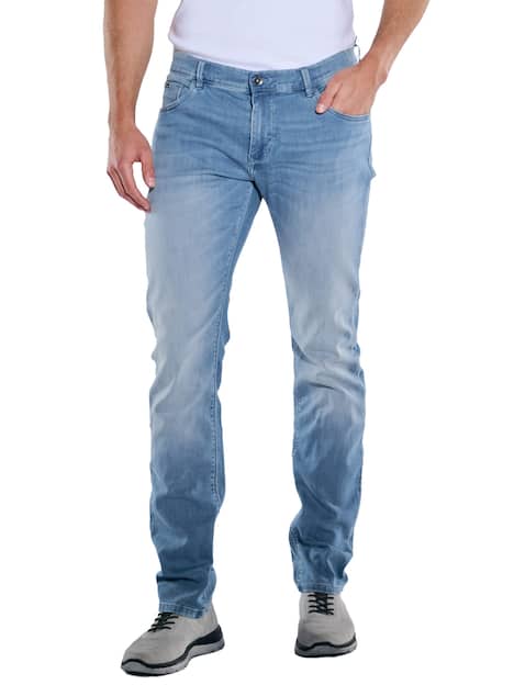 engbers Herren Super-Stretch-Jeans regular , Mittelblau