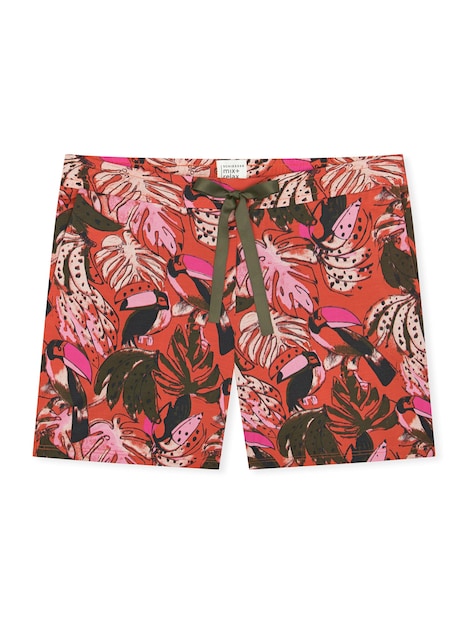 Schiesser Damen Pyjamahose Mix Relax terracotta