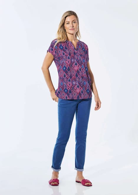 Bluse mit Tunika Ausschnitt