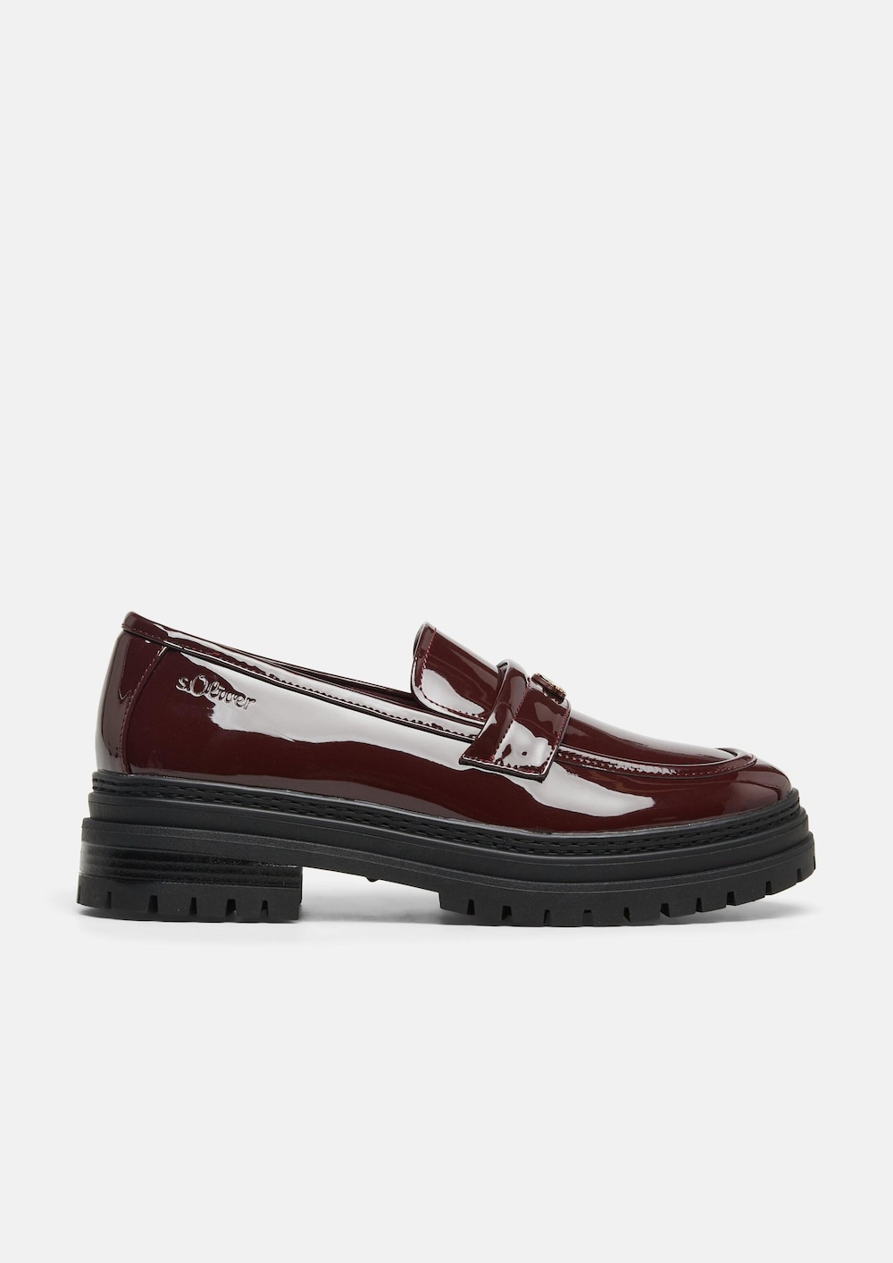 Loafer in Leder-Optik mit Lack-Finish