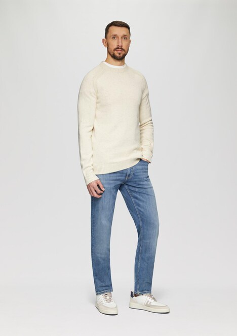 Crew-Neck-Pullover mit Farbeffekt