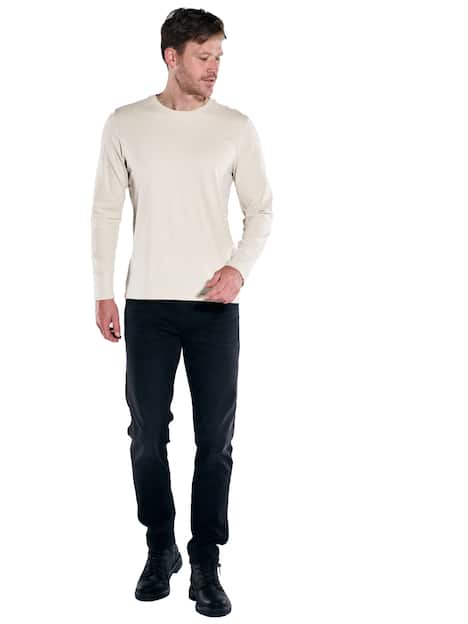 engbers Herren Langarm-Shirt uni , Beige
