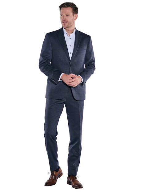 Herren Anzug-Sakko dezent gemustert , Saphirblau