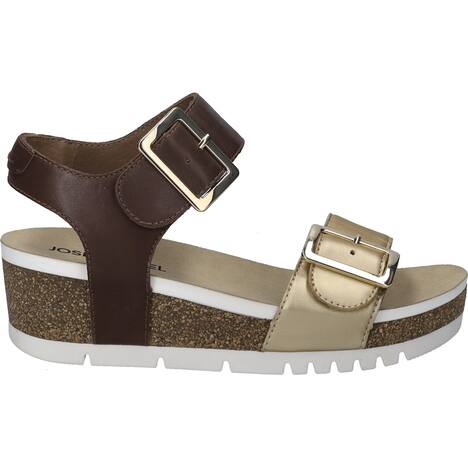 Damen Sandale Quinn 02, gold-kombi