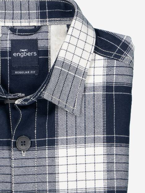 engbers Herren Overshirt kariert , Marineblau