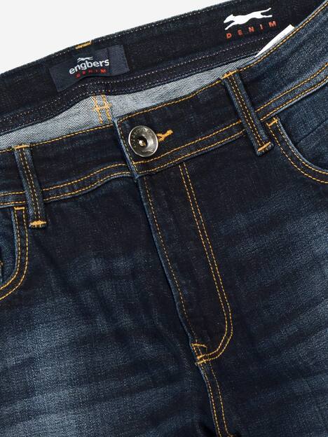 engbers Herren Super-Stretch-Jeans slim fit , Indigoblau