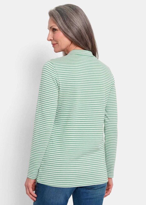 Ringelshirt mit Stehkragen