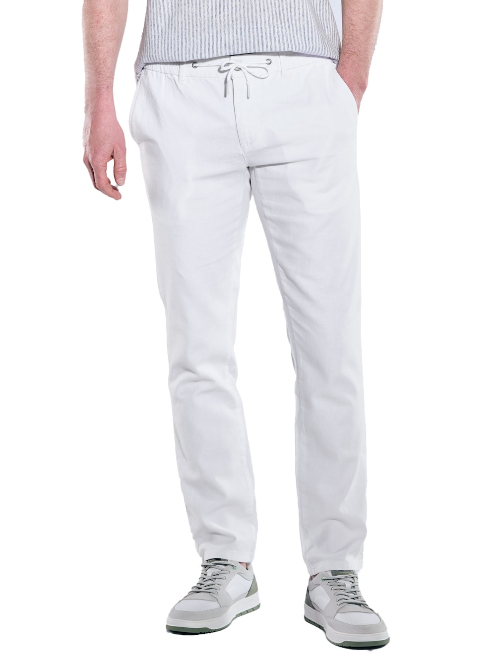 Chino mit Leinenanteil