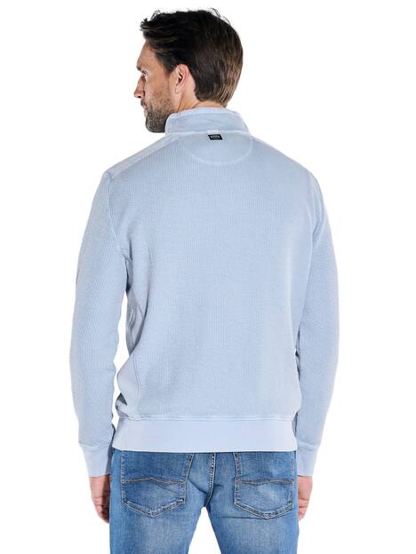 engbers Herren Sweatshirt strukturiert , Hellblau