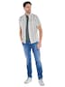 Herren Overshirt in Leno-Webung , Khaki
