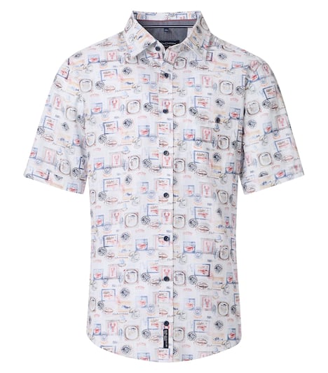 Freizeithemd Kurzarm Print Casual Fit