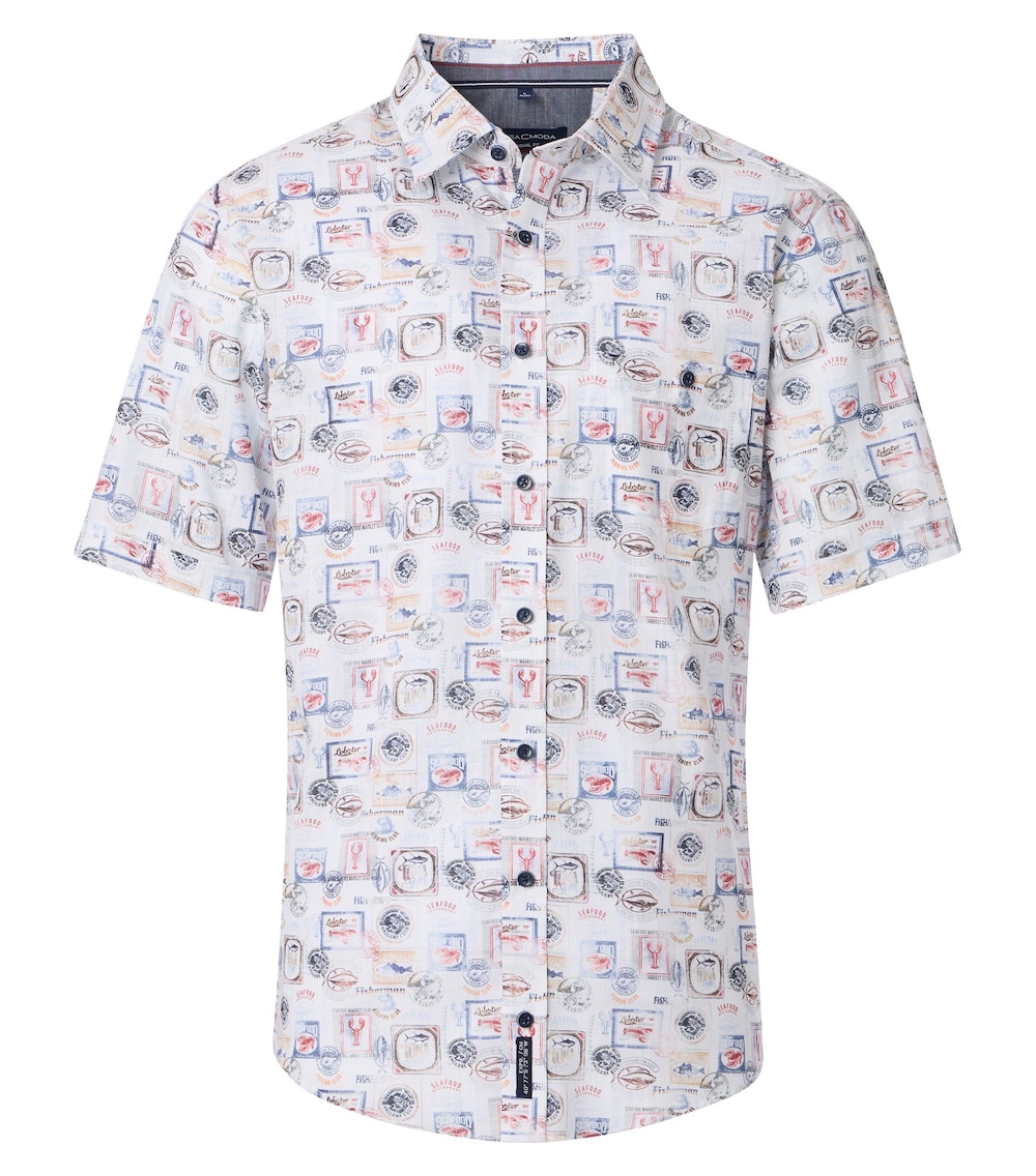 Freizeithemd Kurzarm Print Casual Fit