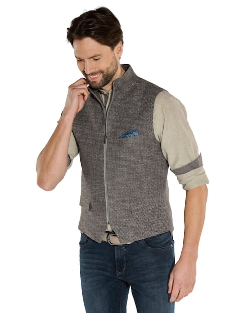 engbers Herren Sakko-Weste regular , Dunkelbraun