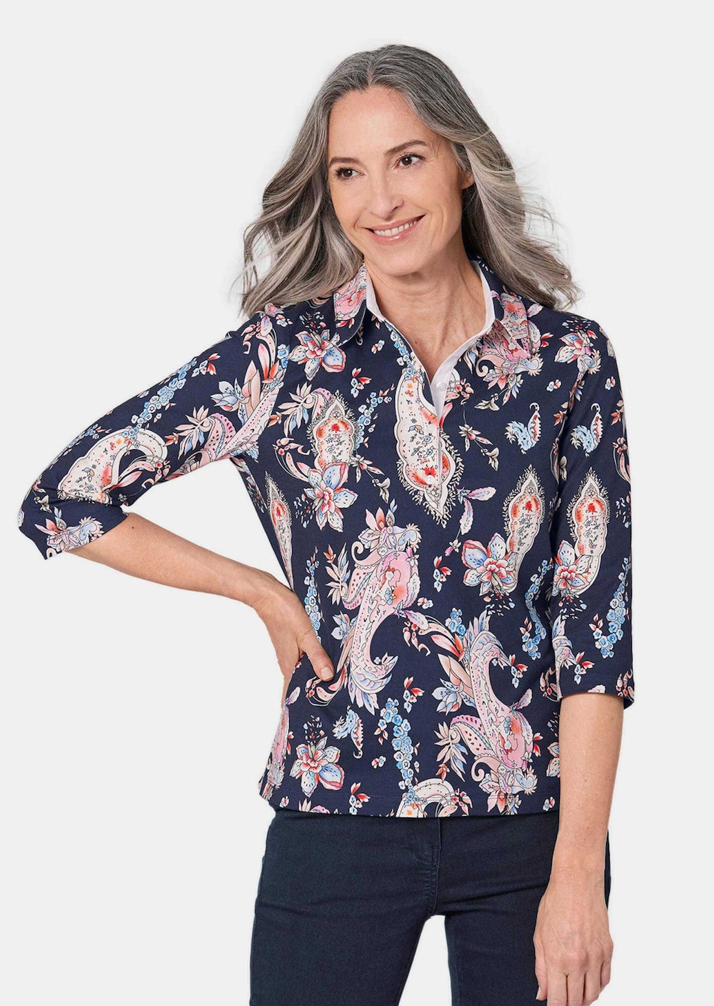 Poloshirt Pikee-Druckpoloshirt
