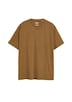 Baumwoll-T-Shirt mit Logo-Print und V-Neck