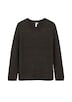 Pullover mit Rippstruktur und Rollkanten