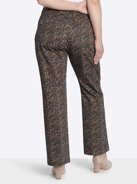 Bootcut-Hose Bootcuthose mit modernem Minimal-Print normal Formbund
