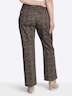 Bootcut-Hose Bootcuthose mit modernem Minimal-Print normal Formbund