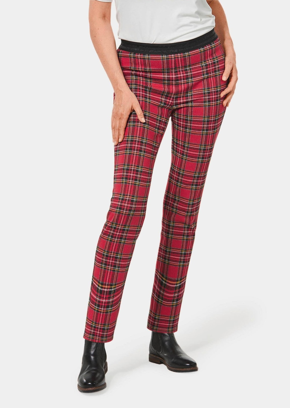 Stretchbequeme Karohose LOUISA