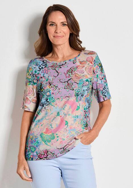 Viskoseshirt mit Paisley-Muster