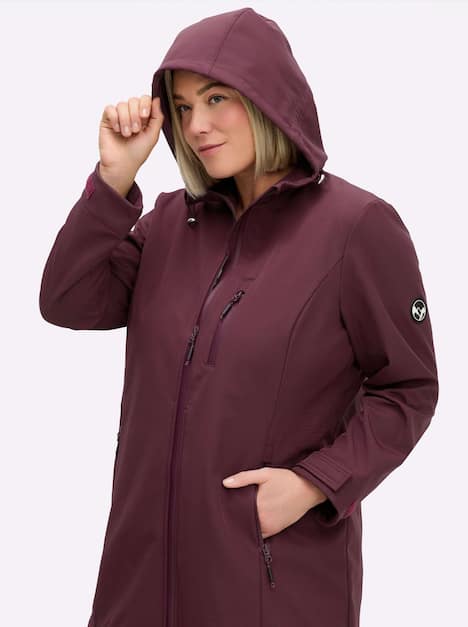 Softshell-Jacke Langarm Mit Kapuze