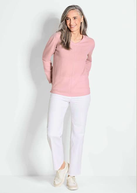 Basicpullover mit V-Ausschnitt