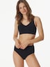 Schiesser Damen Bustier-Bikini-Top mit herausnehmbaren Pads - Classic Seamless - schwarz
