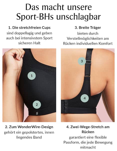 Nahtloser Sport-BH für hohe Belastung