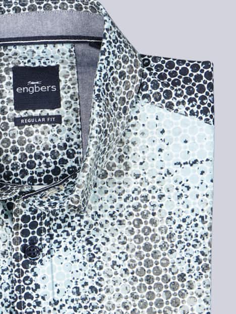 engbers Herren Langarm-Hemd gemustert , Saphirblau