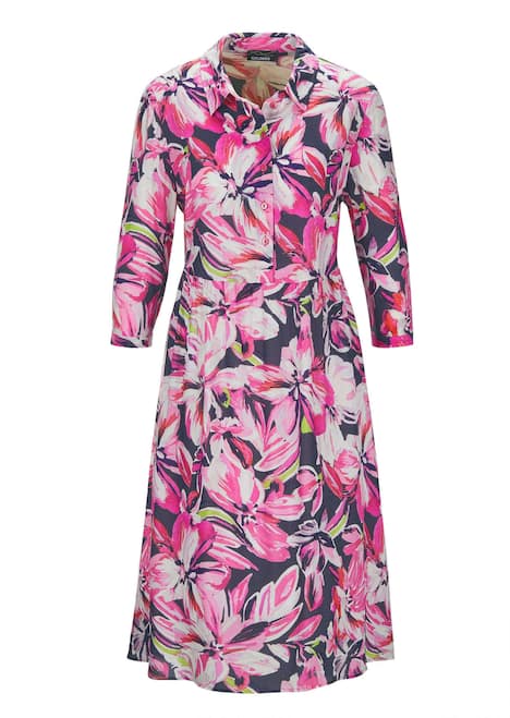 Hemdblusenkleid mit Allover-Print