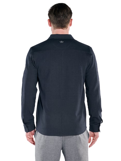 engbers Herren Overshirt mit Reißverschluss , Saphirblau