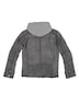 engbers Herren Lederjacke mit Sweat-Kapuze , Grau