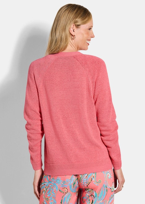 Strickjacke mit Strickbandblende