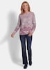Langarm Jacquard-Pullover mit Muster