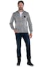 engbers Herren Sweatjacke mit Zipper , Silbergrau