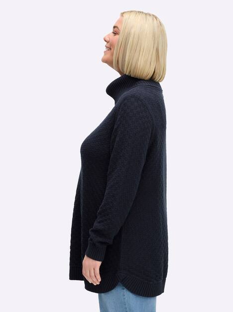 Pullover Langarm Rollkragen