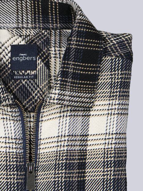 engbers Herren Langarm-Hemd gemustert , Saphirblau