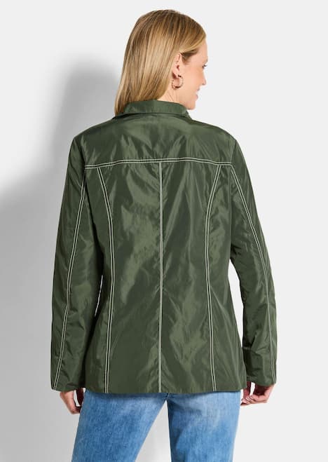 Outdoor-Jacke mit Kontrastnähten