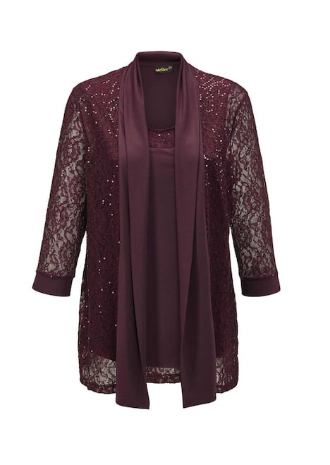 GOLDNER Set (kanten jasje en topje) Set van glinsterend kanten jasje en topje