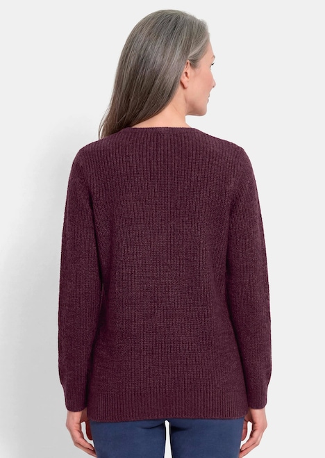 Strickpullover mit V-Ausschnitt