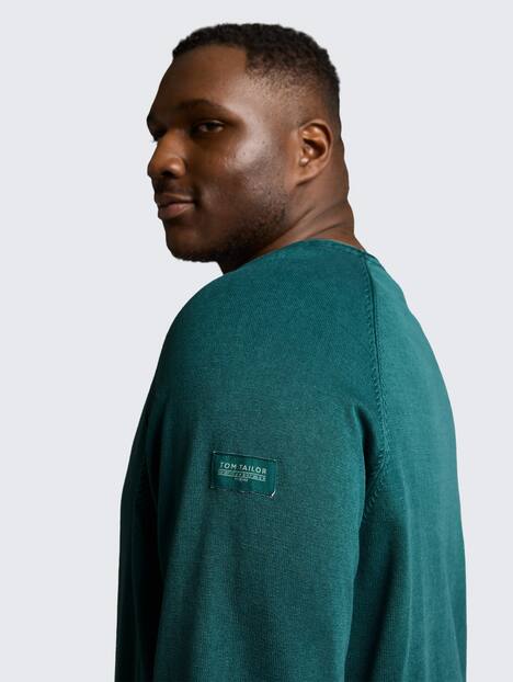 Tom Tailor Men PLUS Pullover & Strickjacken Plus Size - Strickpullover aus Baumwolle