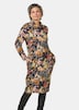 Druckkleid mit halsfernem Rollkragen
