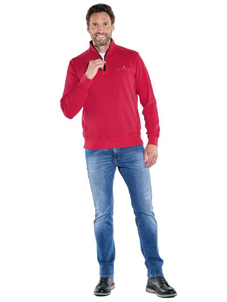 engbers Herren Sweatshirt strukturiert , Rot