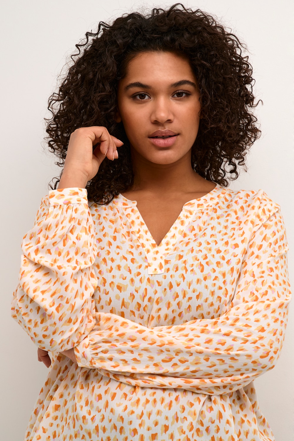 Langarm-Bluse Regular fit