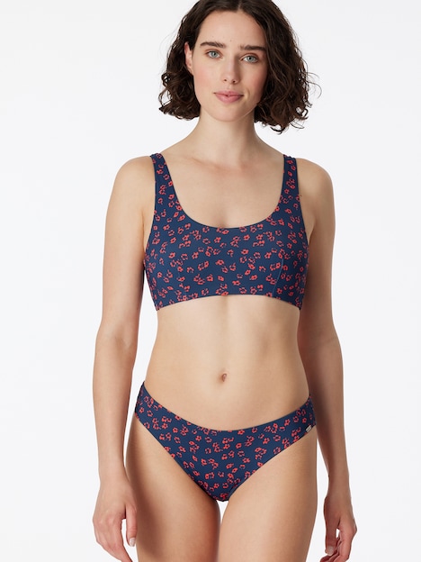 Schiesser Damen Bustier-Bikini Mix & Match Swim - blau, rot